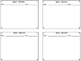 Exit Tickets - blank - EDITABLE