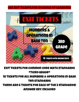 Preview of Exit Tickets for Common Core Math Standards - NBT