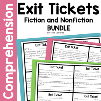 Preview of Exit Tickets for ELA Reading Assessment for 2nd Grade Reading Comprehension