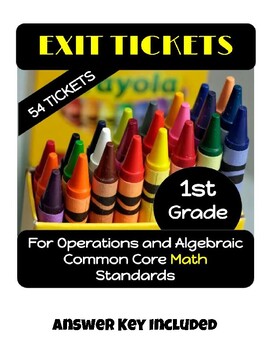 Preview of Exit Tickets for First Grade - Operations & Algebraic Thinking