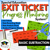 Exit Tickets for Progress Monitoring IEP Goals in Special 