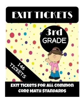 Preview of Exit Tickets for Third Grade Common Core Math - ALL STANDARDS