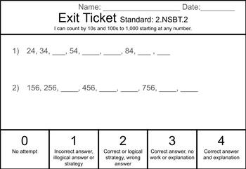 Preview of Exit Tickets for every standard!