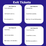 Exit Tickets for Learning, Behaviour and Groupwork
