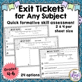 Exit Tickets with Number Lines - Formative Assessment Tool