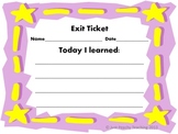 Exit Tickets with Star Border