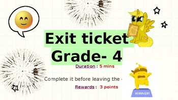 Preview of Exit ticket