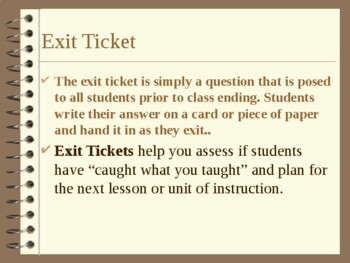 Preview of Exit tickets PD PPT with 4 templates (editable resource)
