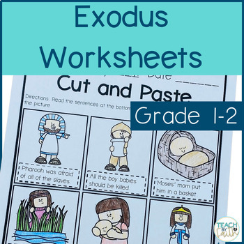 Preview of Moses and the Exodus Bible Lesson Worksheets for First and Second Grade
