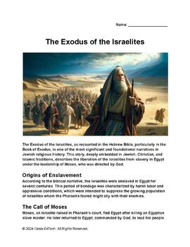 Preview of Exodus of the Israelites Worksheet