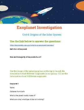 Preview of Exoplanet Investigation