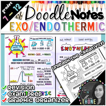 Preview of Exothermic & Endothermic Reactions Doodle Notes