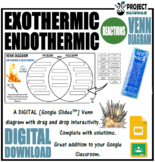 Exothermic and Endothermic Reactions Digital Venn Diagram 