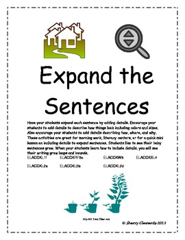 Preview of Writing | Expanding Sentences