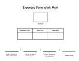 Expanded Form Math Work Mat