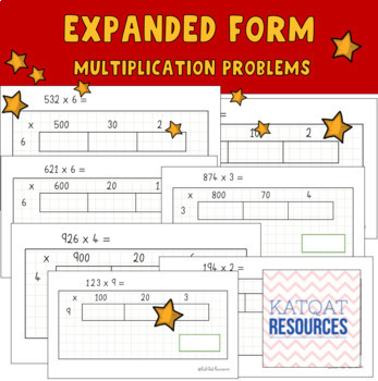 Preview of Expanded Form Multiplication - Grid Method Multiplication - Google Slides 