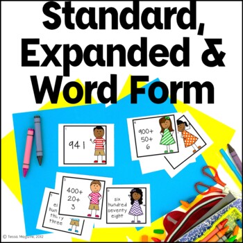 Preview of Standard, Expanded, and Word Form Task Cards