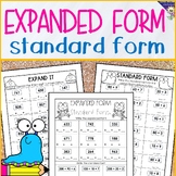 Expanded Form Standard Form Worksheets and Printables, Spl