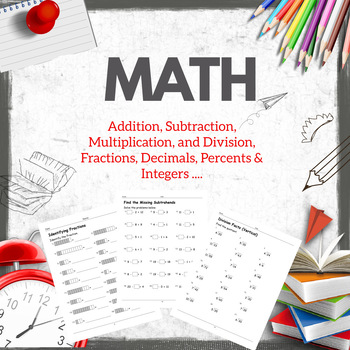 Preview of Expanded Form, Telling the Time, Multiplication and Division, Fractions  BUNDLE
