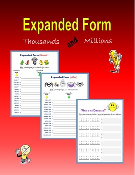 Preview of Expanded Form - Thousands and Millions