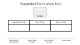 Expanded Form Work Mat: Thousand Place, Hundred Place