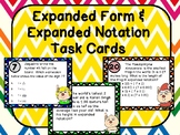 Expanded Form and Expanded Notation Task Cards