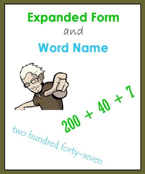 Preview of Expanded Form and Word Name - Printables