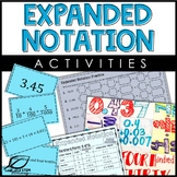Expanded Notation of Decimals Activities