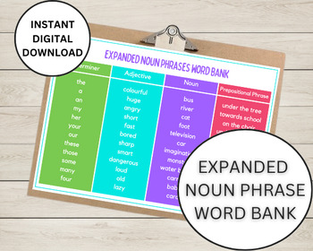 Preview of Expanded Noun Phrase Word Bank