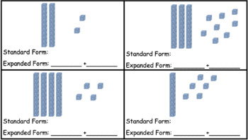 Preview of Expanded and Standard Form - 200 Task Cards