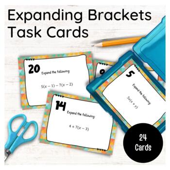 Preview of Expanding Brackets (Distributive Law) Task Cards