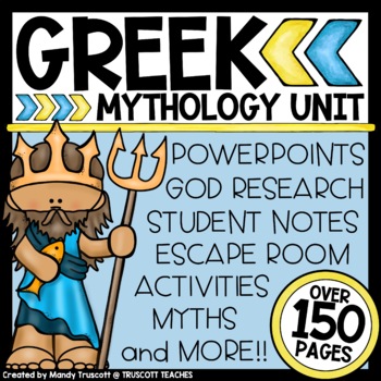 Preview of Greek Mythology Unit BUNDLE: Greek Gods, Myths, Activities, Escape Room & MORE