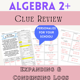 Expanding & Condensing Logarithms Clue Review Activity