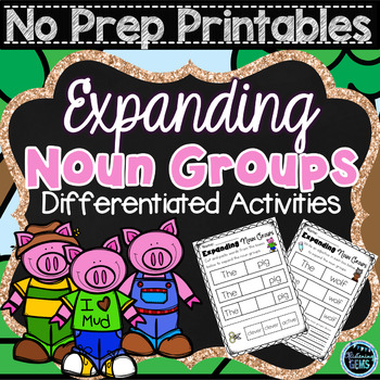 Preview of Expanding Noun Groups  - The Three Little Pigs and Little Red Riding Hood