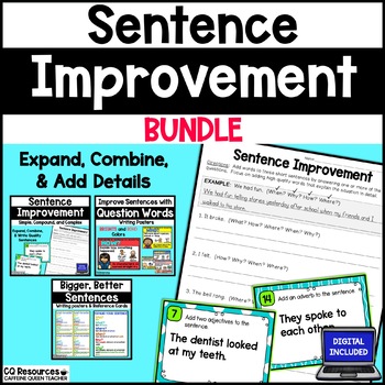 Preview of Writing Complete Sentences Combining & Expanding Sentences to Build a Sentence