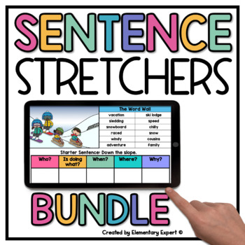 Preview of Expanding Sentences Digital and Printable Resources BUNDLE
