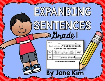 Preview of Expanding Sentences Grade 1
