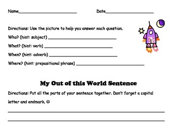 Expanding Sentences Worksheets by Stephanie Donaldson | TpT