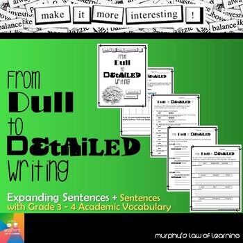 Preview of Expanding Sentences Worksheets (EDITABLE)