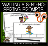 Sentence Writing Activities With Spring Related Picture Prompts