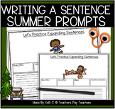 Sentence Writing Activities With Summer Related Picture Prompts