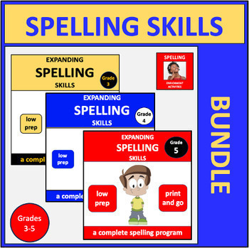 Preview of Expanding Spelling Skills Bundle: Grade 3-5