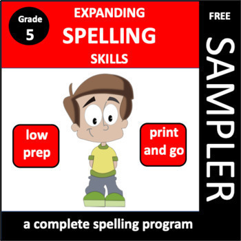 Preview of Expanding Spelling Skills: Grade 5 Sampler