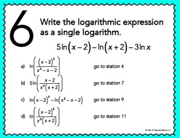 expand and condense logarithms