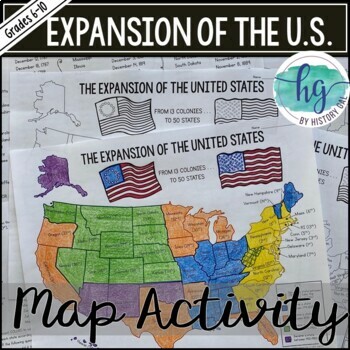 Preview of Expansion of the United States Map Activity (Print and Digital)