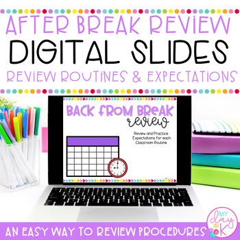 Preview of Expectations & Routines Review after a Break | Classroom Management | Digital