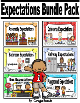 Preview of Expectations/Rules/Reminders (Visuals to Support PBIS) Bundle Pack