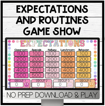 Preview of Expectations and Procedures Game Show | Back to School | Classroom Management