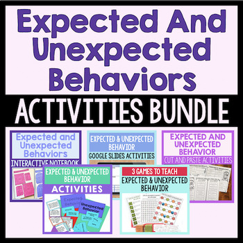 Preview of Expected & Unexpected Behaviors Activities For Social Skills & Behavior Lessons