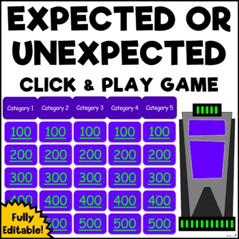 Preview of Expected Or Unexpected Click & Play Game / Social Skills / Behavior / Editable